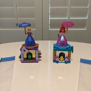 Lot of 2 LEGO Disney Twirling Princess Sets - 43214 Rapunzel and 43259 Ariel